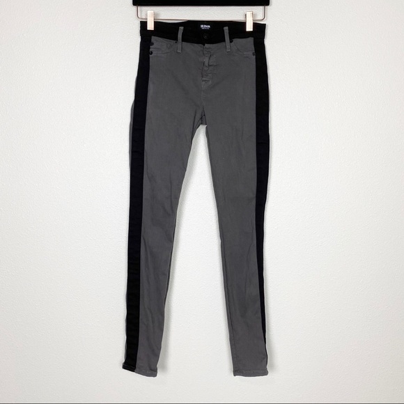 Hudson Nico Super Skinny Mid-Rise Cropped Jeans Gray Sz 26 - Picture 1 of 9